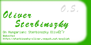 oliver sterbinszky business card